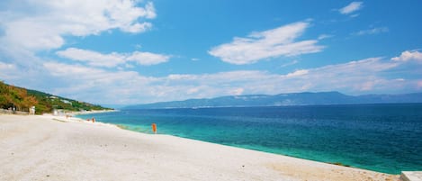 Beach nearby, sun-loungers