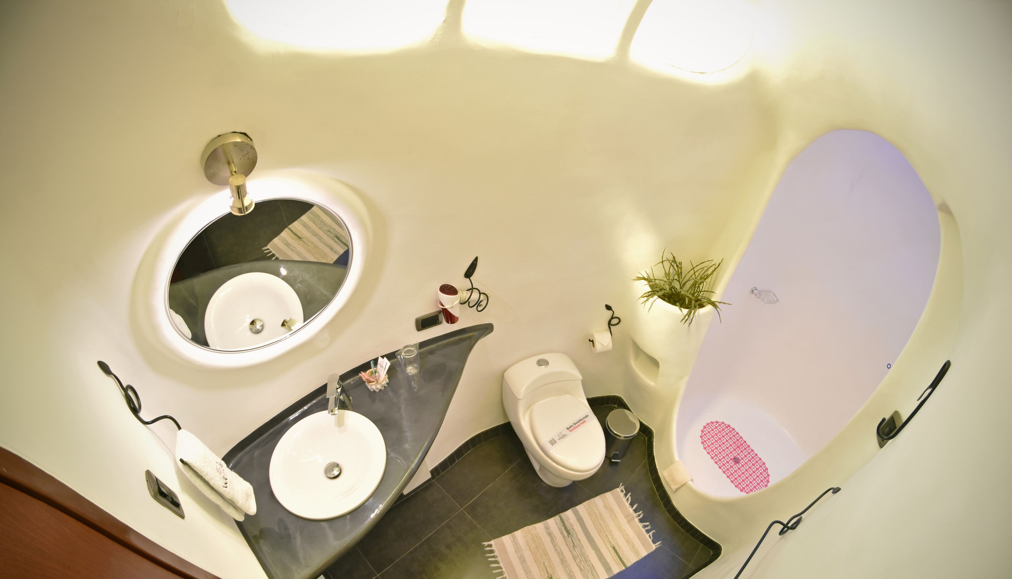 junior suite | bathroom | shower, rainfall showerhead, free toiletries, hair dryer