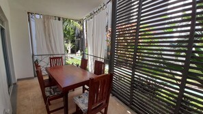 Design Apartment, 2 Bedrooms, Courtyard View, Ground Floor | Terrace/patio - Aqua Resort (Diani Beach)