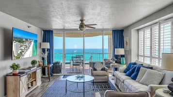 Smart TV, music library, video library