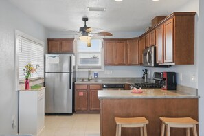Fridge, microwave, oven, stovetop - 2nd Story, 2Bed/1Bath, Fully Remodeled, Private Balcony with Ocean Views (Cocoa Beach)