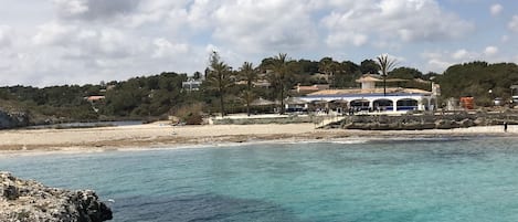 Playa en los alrededores y camastros