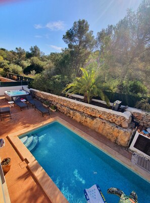 Piscine extérieure, piscine chauffée