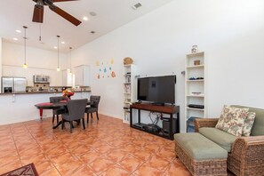 Luxury House, 3 Bedrooms | Living room | 55-inch flat-screen TV with digital channels, TV, Netflix