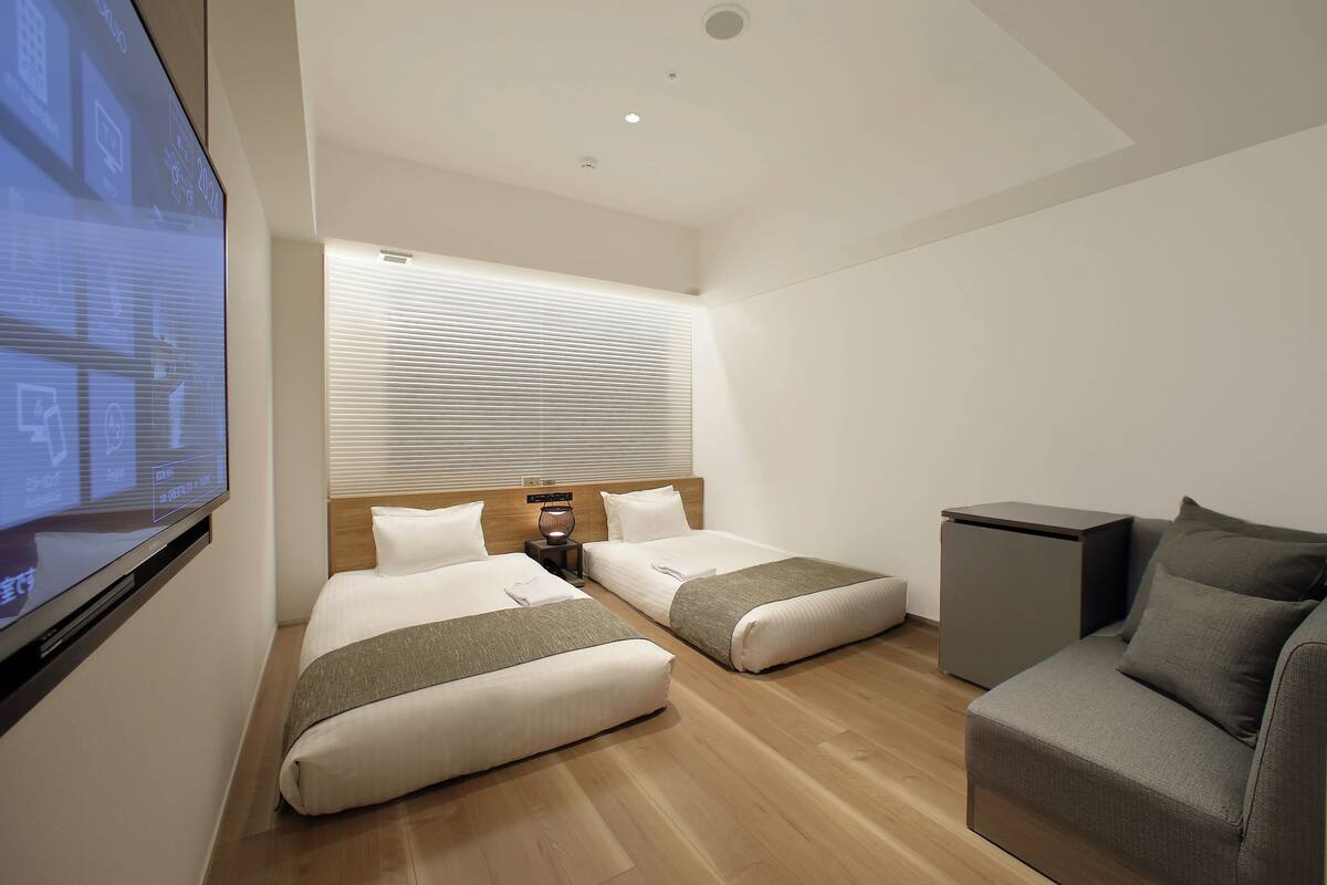 Standard Twin Room (Japanese Style) | In-room safe, blackout drapes, WiFi (free), bed sheets