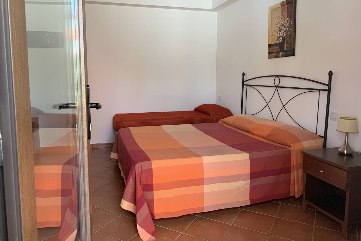 Select Comfort beds, desk, blackout drapes, soundproofing