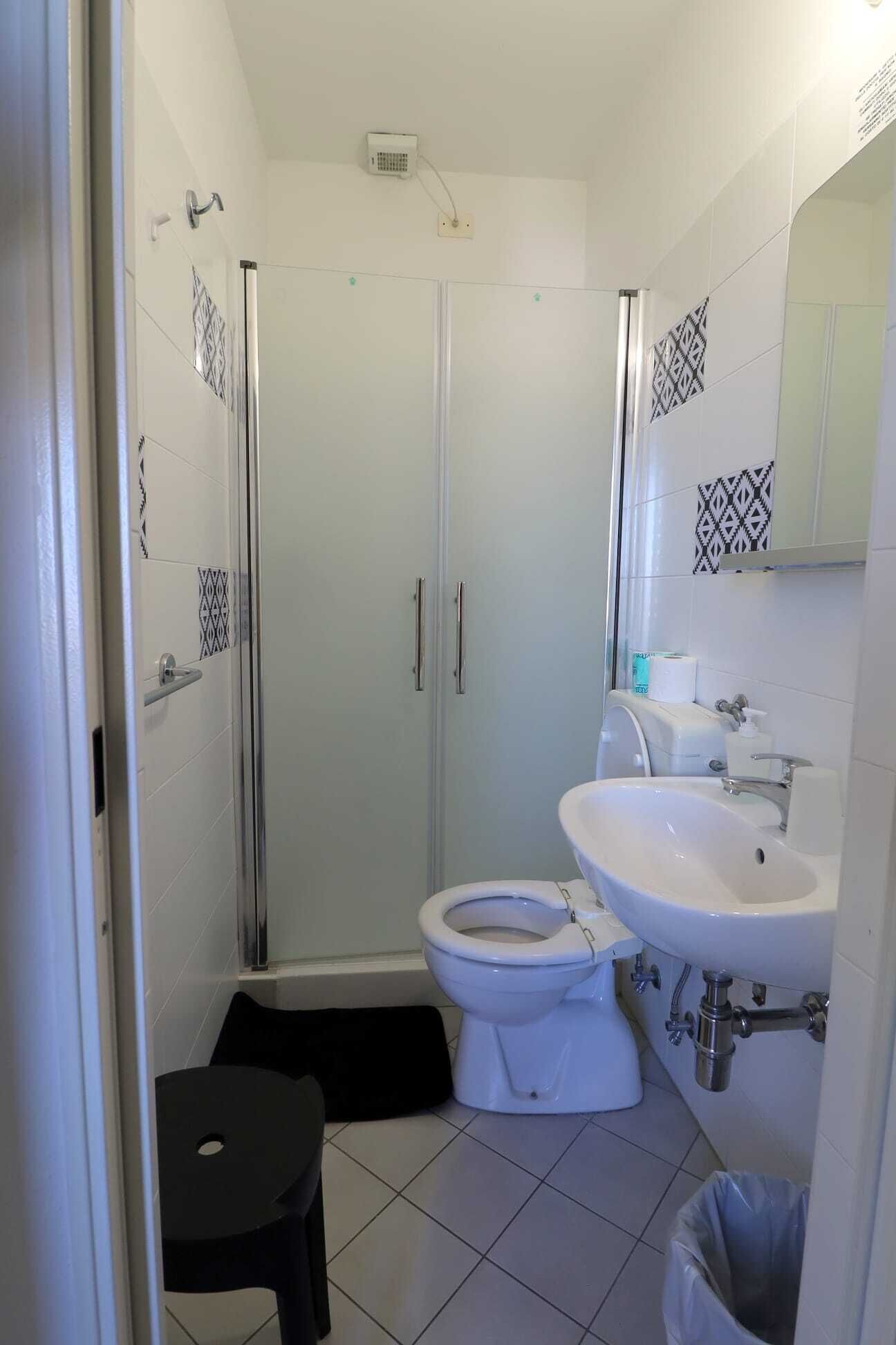 comfort triple room | bathroom | shower, rainfall showerhead, free toiletries, hair dryer