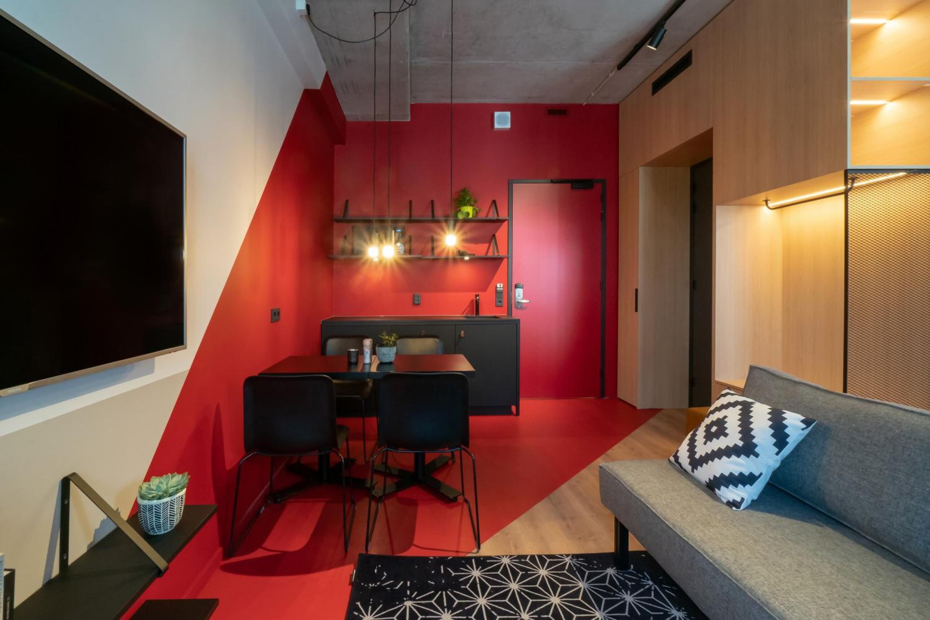 flat-screen tv, netflix