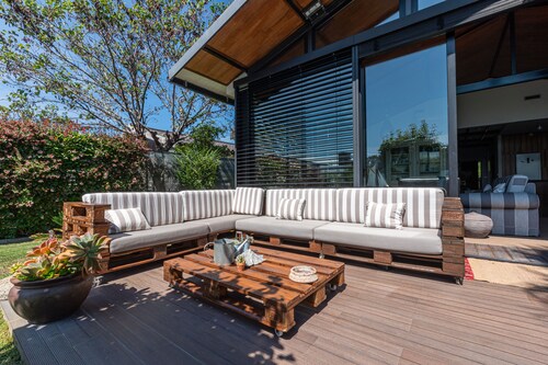 Private house with heated private swimming pool.