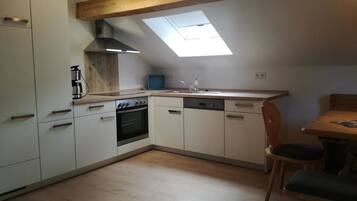 Apartment | Eigene KĂŒche | GroĂer KĂŒhlschrank, Ofen, Herdplatte, GeschirrspĂŒler