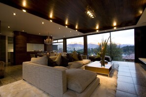 Apartment, 3 Bedrooms | Living area | Flat-screen TV, fireplace, heated floors - Forty Two (Queenstown)