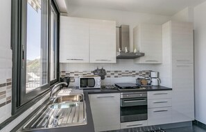 Kühlschrank, Mikrowelle, Herdplatte, Geschirrspüler