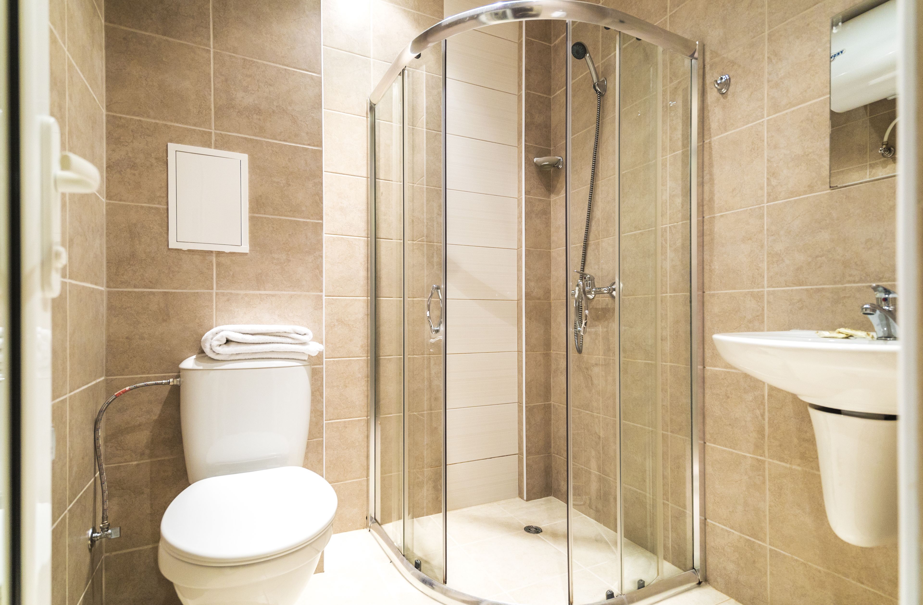 Tomannsrom – standard, balkong | Dusj på badet