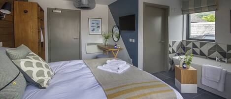 Kahden hengen huone (Loch Lochy) | Egyptinpuuvillaiset lakanat, ylelliset vuodevaatteet