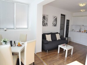 Leilighet, 1 dobbeltseng med sovesofa | Eget kjøkken | Kokeplater og kjøkkenutstyr