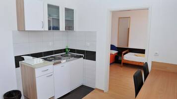 Apartment, Mehrere Betten | Eigene Küche | Kühlschrank, Herdplatte, Kochgeschirr/Geschirr/Besteck