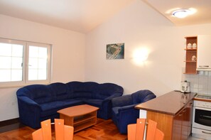 Apartment, Mehrere Betten | Eigene Küche | Kühlschrank, Ofen, Herdplatte, Geschirrspüler