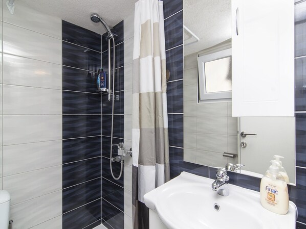 Apartment, 1 Double Bed | Bathroom shower