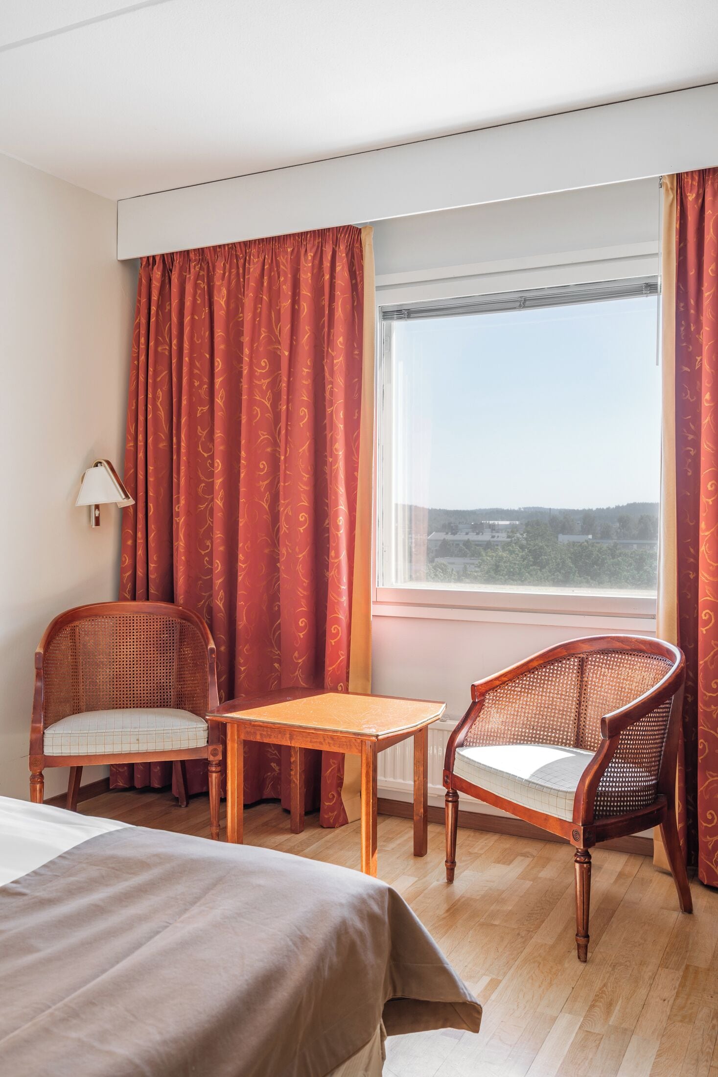 standard single room | desk, laptop workspace, blackout curtains, iron/ironing board