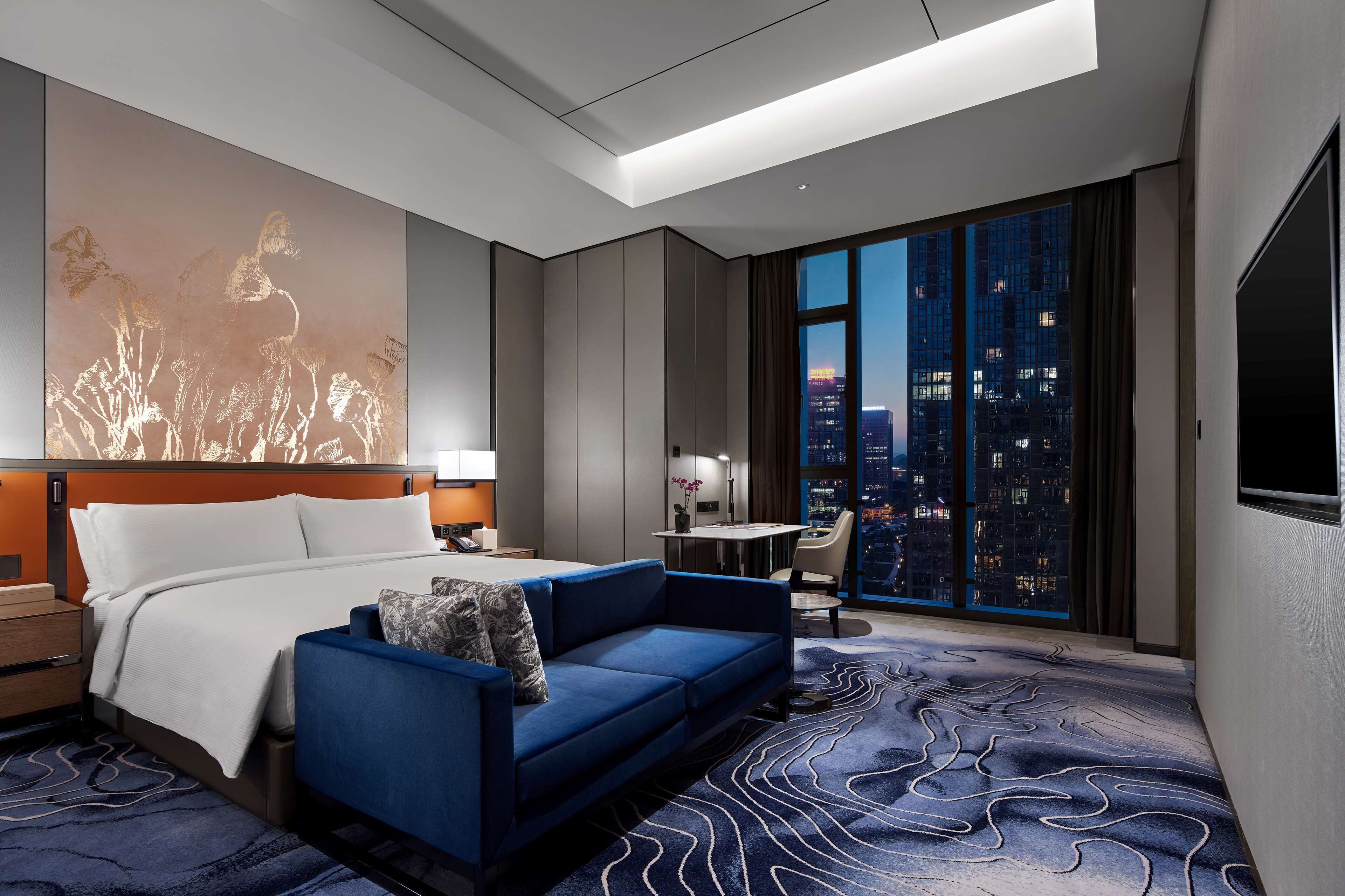 In-room safe, desk, laptop workspace, blackout curtains