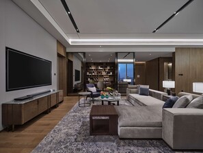 Presidential Suite, 1 King Bed | Living area | LCD TV - Hilton Guiyang (Guiyang)