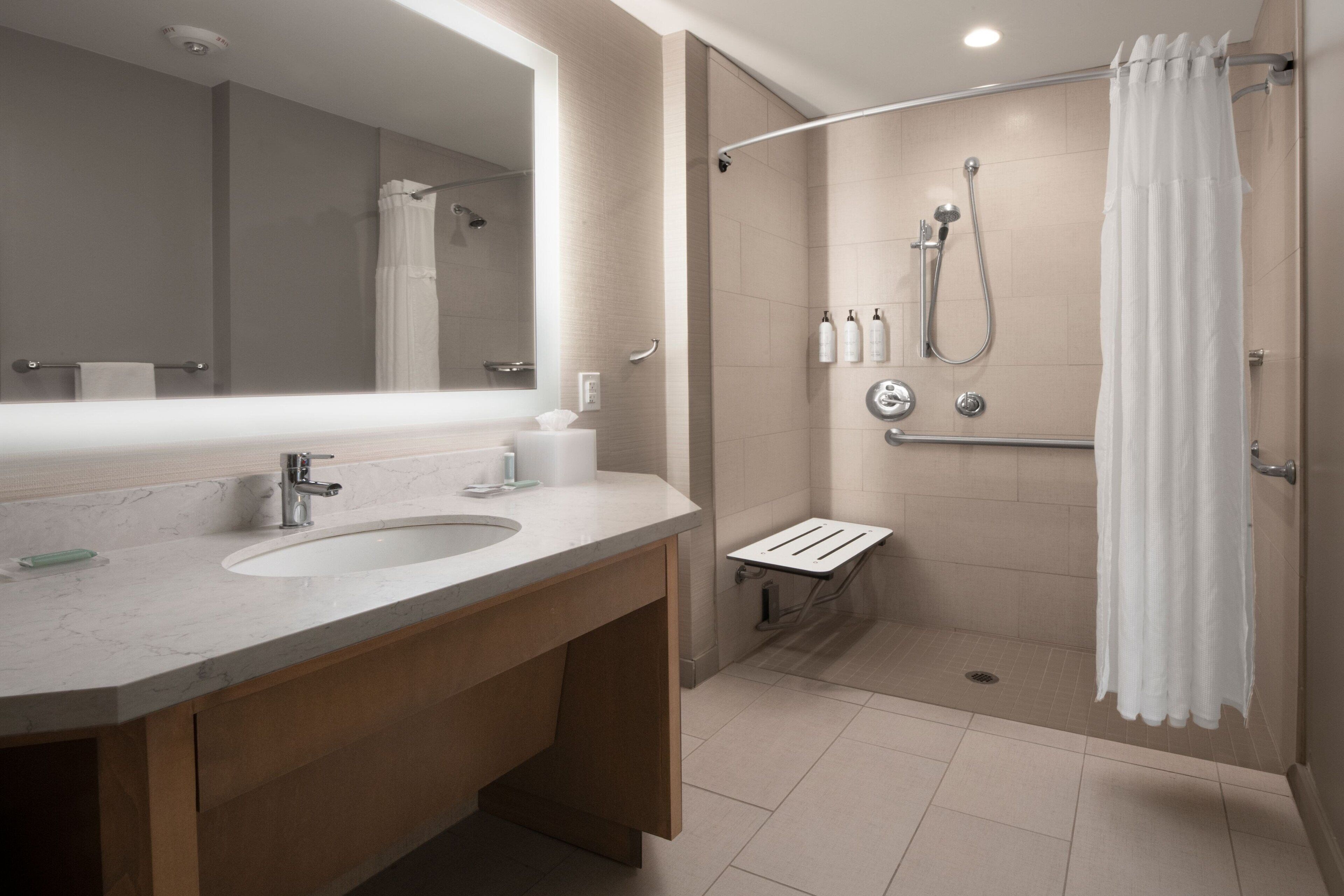 free toiletries, hair dryer, towels