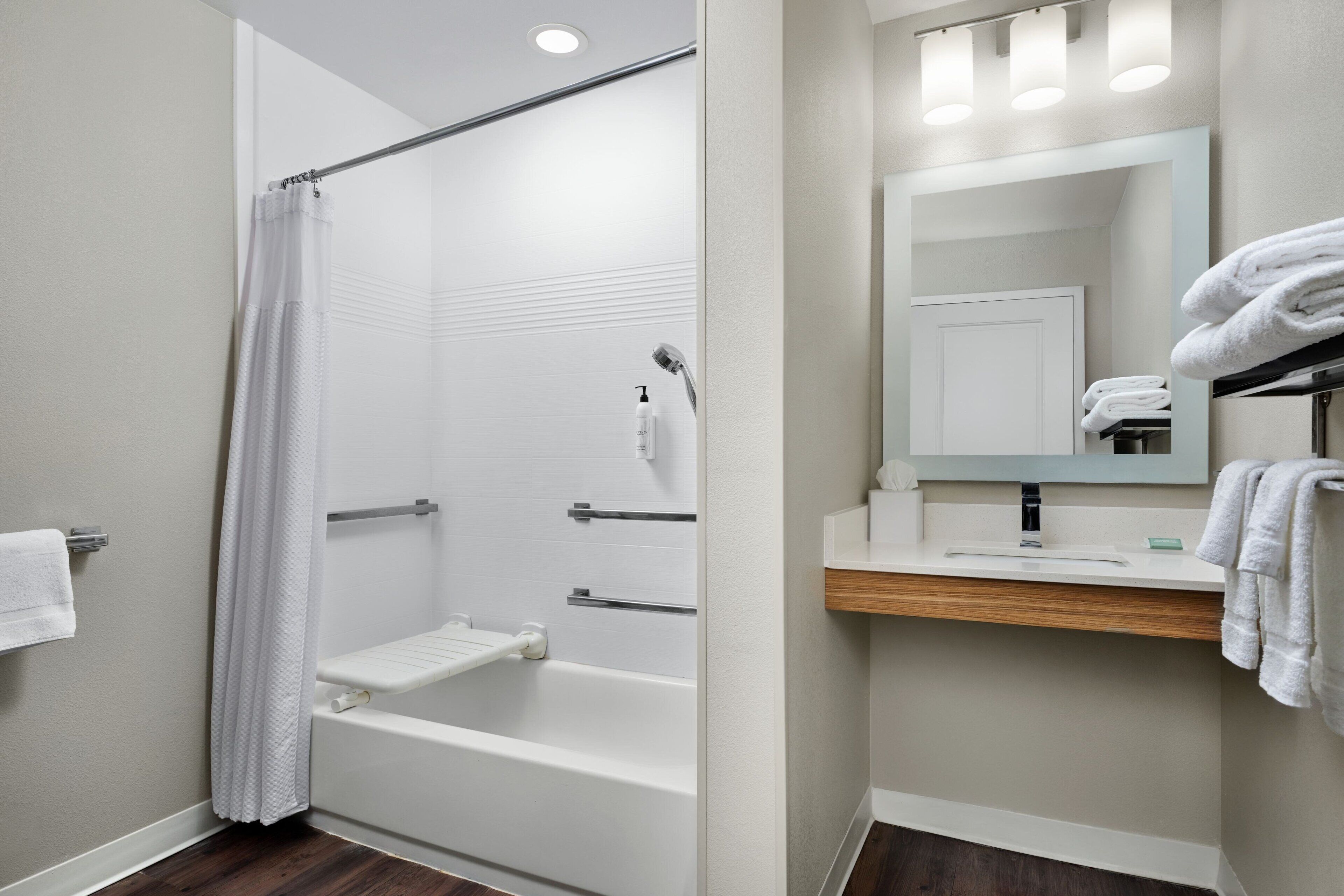 1 bedroom, blackout curtains, iron/ironing board, free wired internet