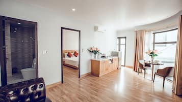 23-inch flat-screen TV with cable channels, TV