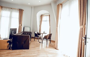 23-inch flat-screen TV with cable channels, TV