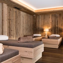 Sauna, steam room, body treatments, deep-tissue massages