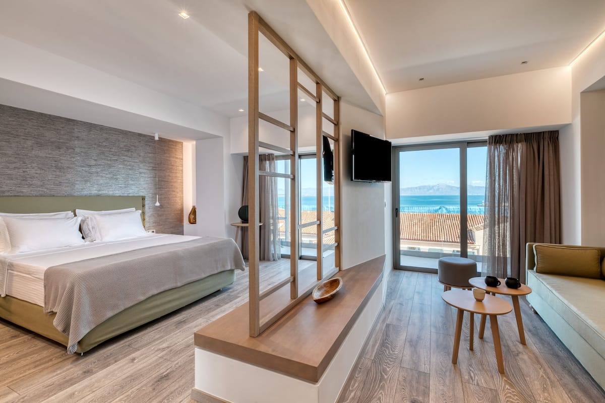 Suite, Sea View | 1 bedroom, premium bedding, in-room safe, blackout drapes