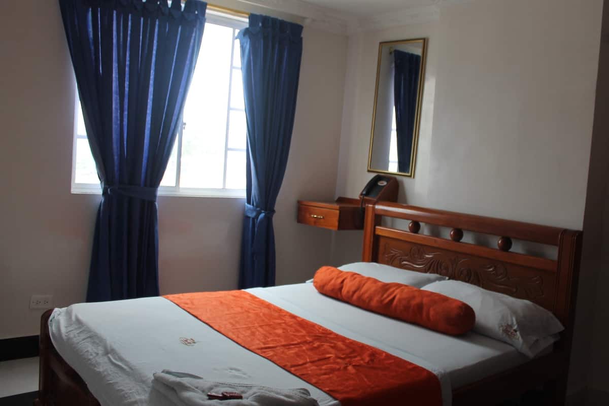 Individually furnished, desk, laptop workspace, blackout curtains