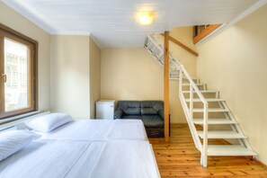 Desk, iron/ironing board, free WiFi, bed sheets