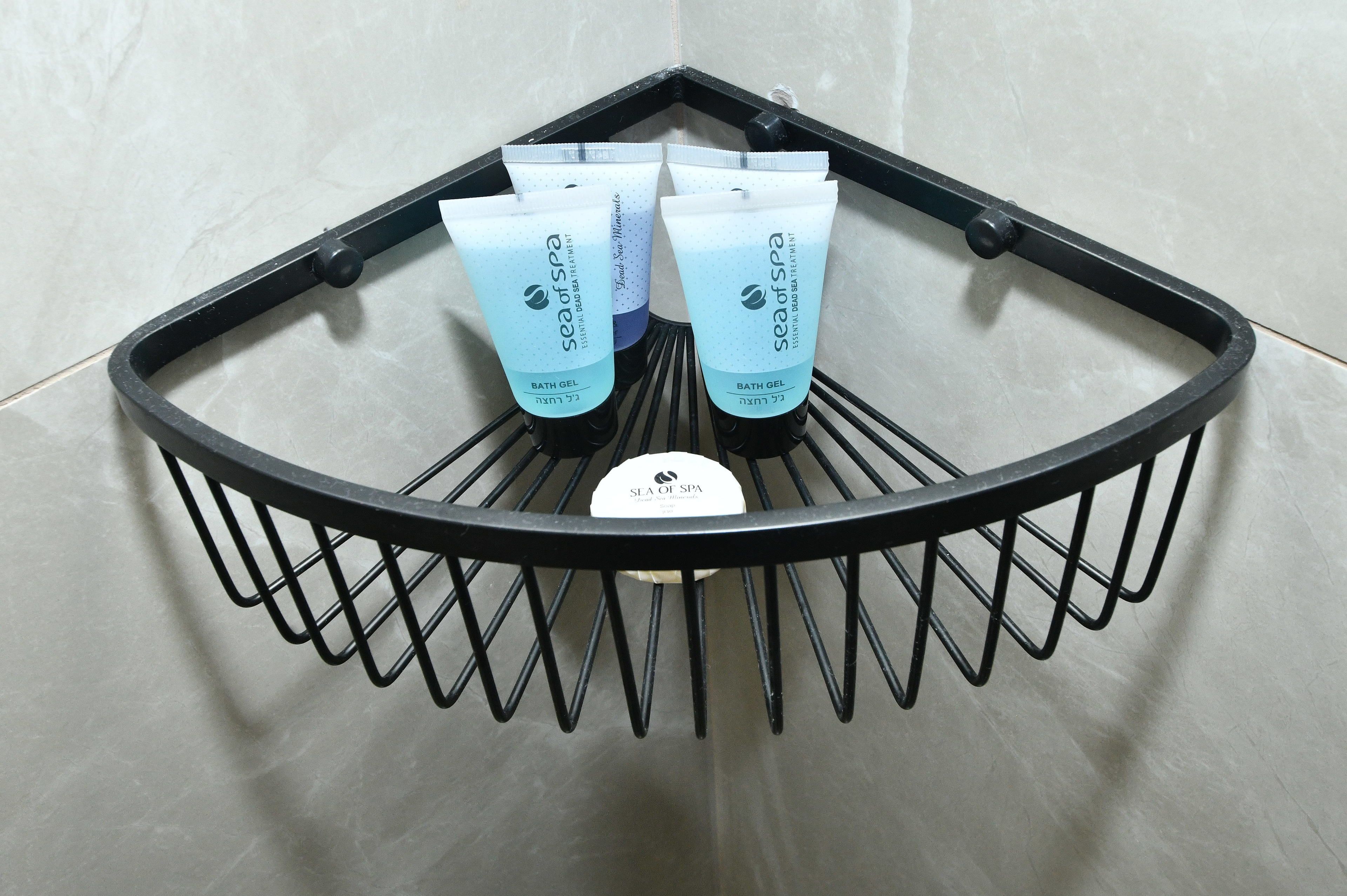 shower, rainfall showerhead, designer toiletries, hair dryer