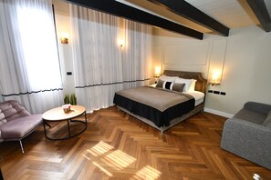 Familie-studiosuite, privat bad | Sengetøy i egyptisk bomull og sengetøy av topp kvalitet