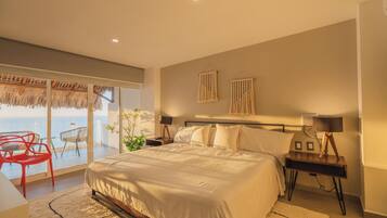 Deluxe Apartment, 3 Bedrooms, Sea View | 3 bedrooms, premium bedding, individually decorated