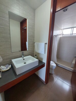 Shower, designer toiletries, hair dryer, heated floors - Hotel Mirante Tlaxcala (Tlaxcala)