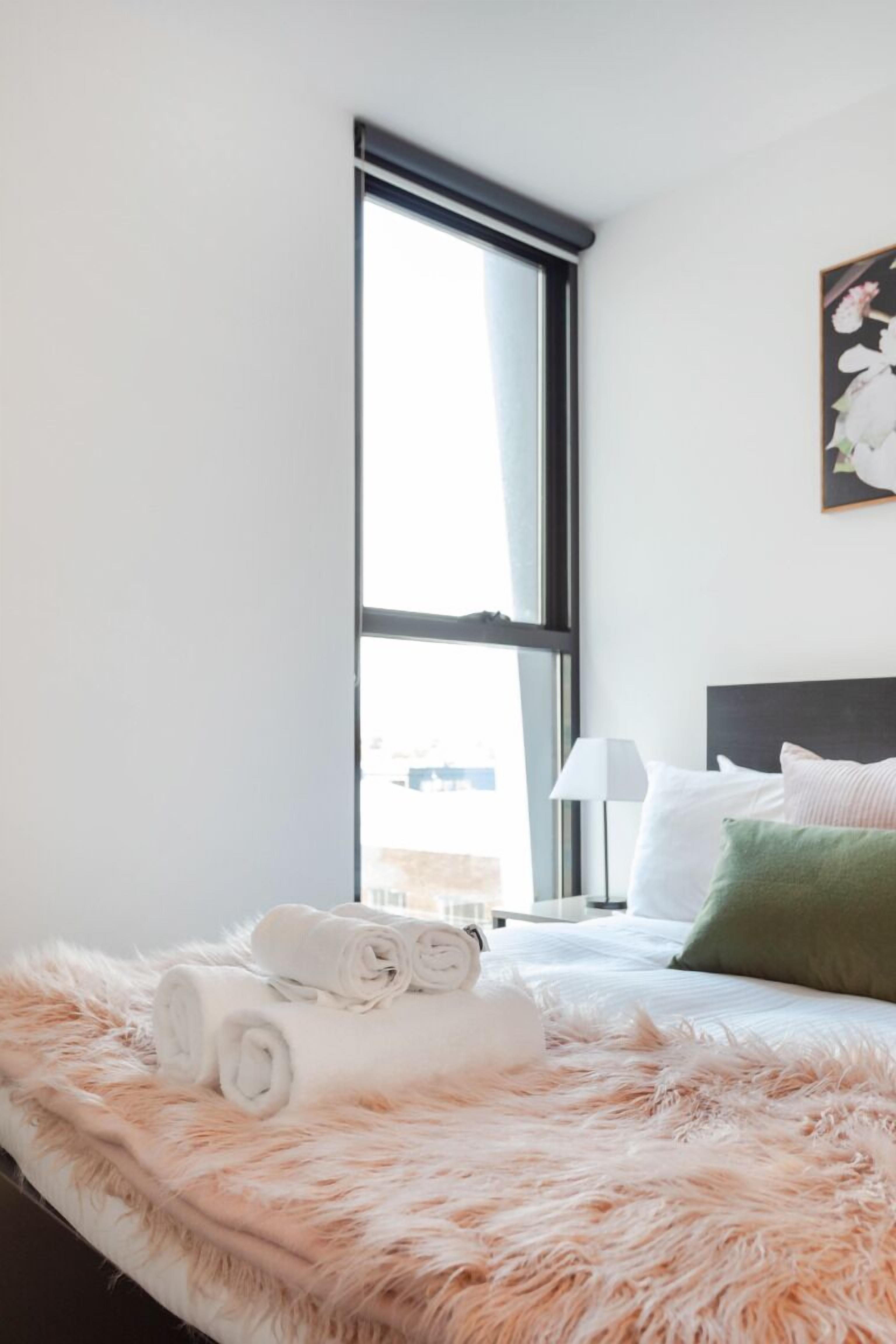 Căn hộ Deluxe, 1 giường cỡ queen và sofa giường, quang cảnh thành phố | 1 phòng ngủ, trang trí khác biệt 