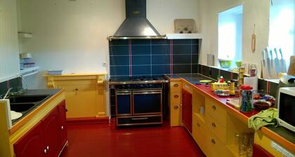 Characteristic stone house near the village