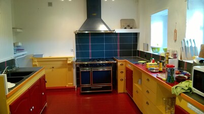 Characteristic stone house near the village