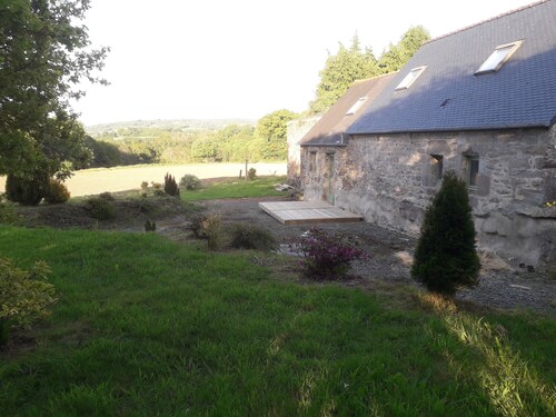 Characteristic stone house near the village