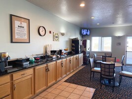 Free daily self-serve breakfast