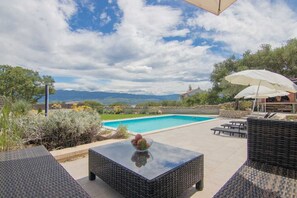 A heated pool