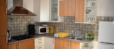 Réfrigérateur, micro-ondes, plaque de cuisson, lave-vaisselle