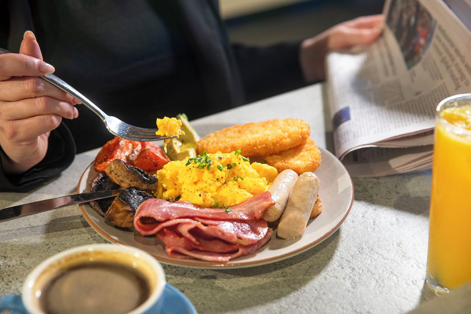 daily cooked-to-order breakfast for a fee