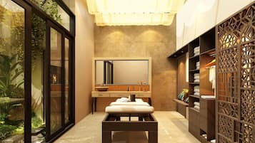 Couples treatment rooms, aromatherapy, Swedish massages, Thai massages