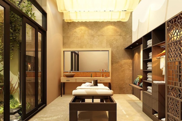 Salas de tratamiento para parejas, aromaterapia y masajes suecos