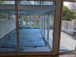 Indoor pool, a heated pool