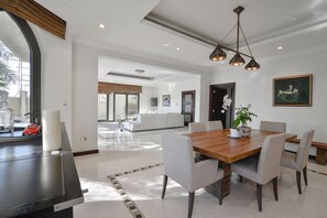 Luxury Villa, Beach View | Living area - Luxury Albergo Villa El Trio For Ten (Dubai)