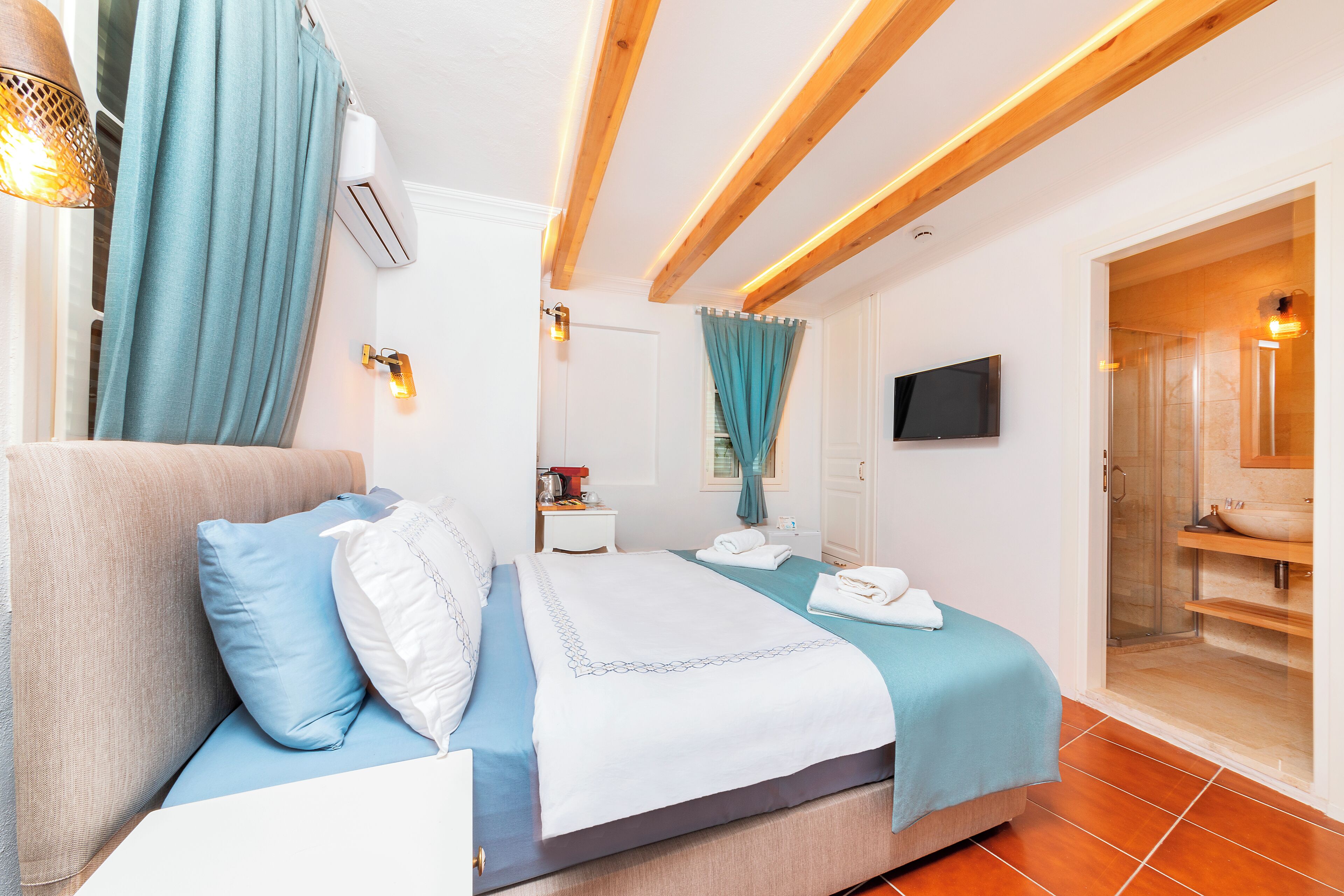 Draps en coton égyptien, literie de qualité supérieure, minibar
